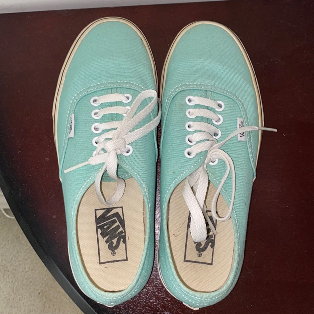 Mint green womens vans